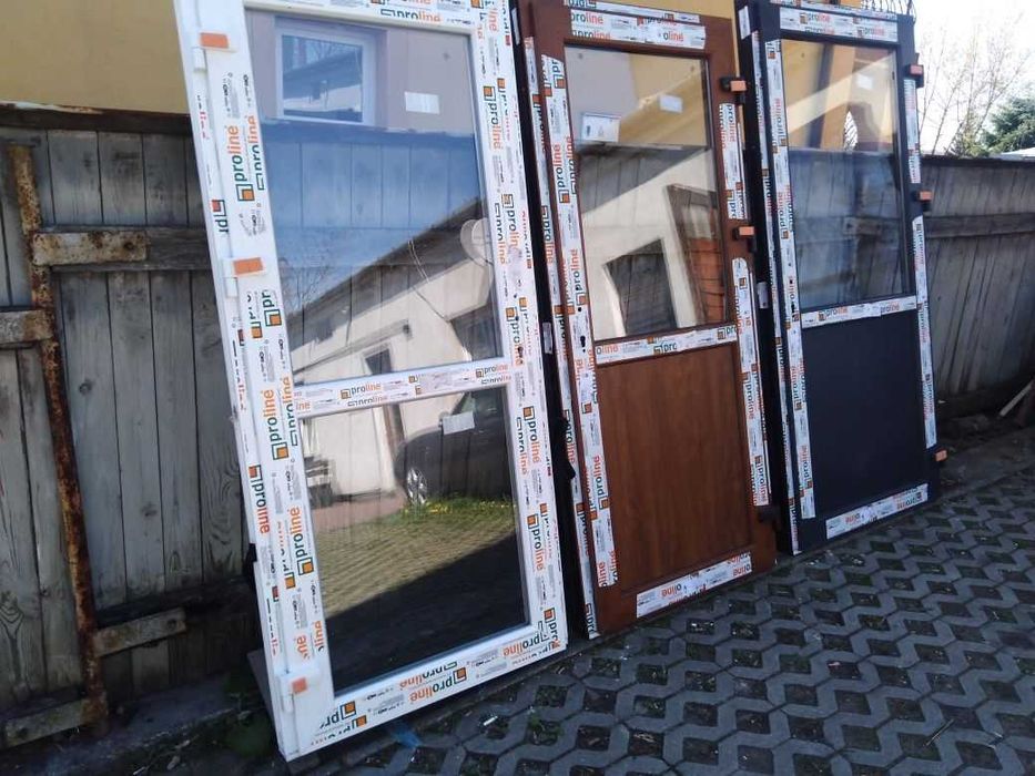 Drzwi PCV białe antracyt złoty dąb DOSTĘPNE OD RĘKI