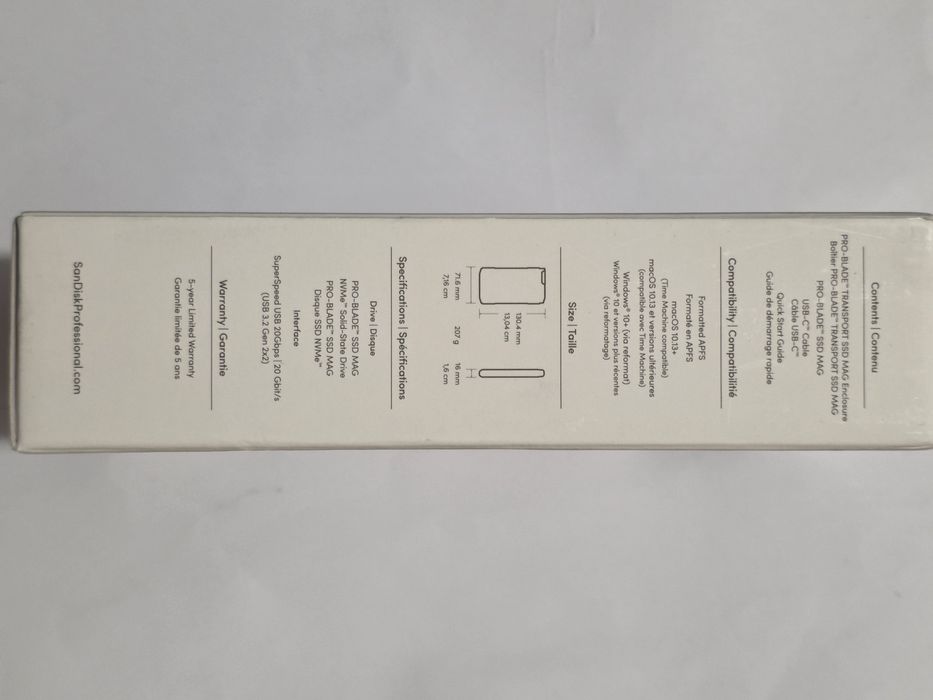 Sandisk WD professional pro blade 2TB 2000mb/s transport sdpm2nb-00