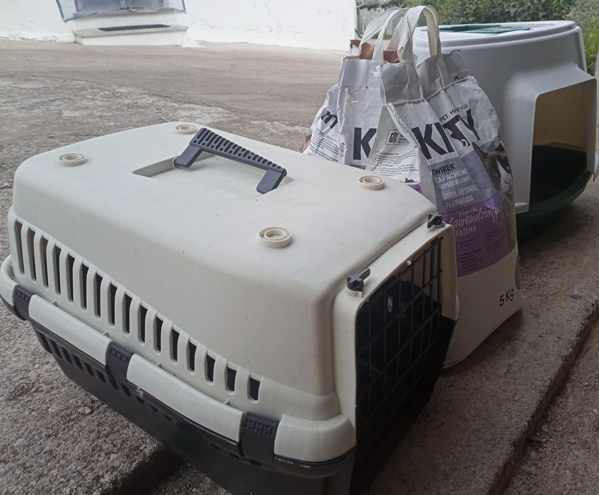Casa para gatos, gaiola de transporte