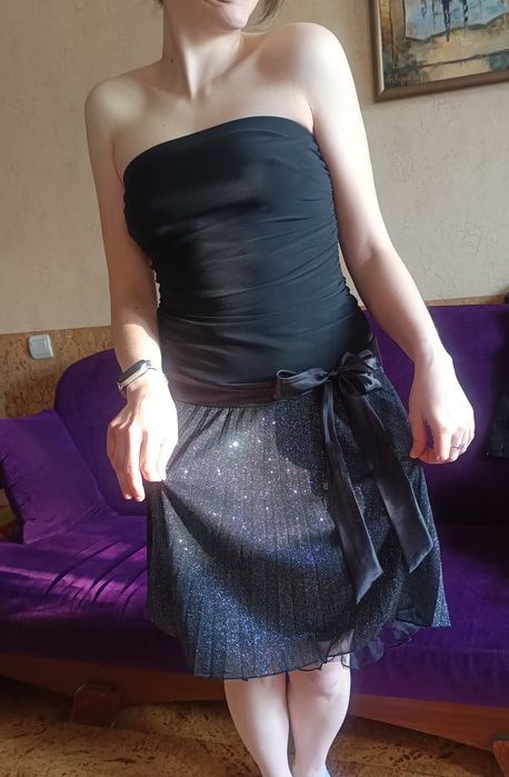 Платье на выпускной чёрное мини