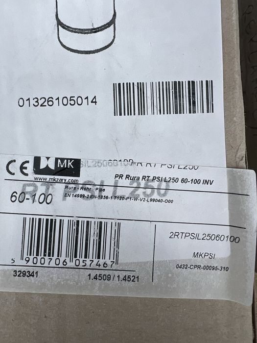 Rura kwasowka dwuscienna 60/100