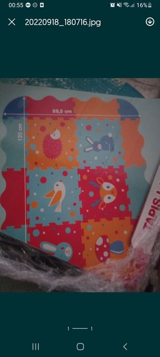 Tapete atividades bebé 3×3metros