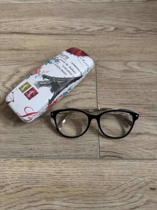 Czarne złote plastikowe metalowe oprawki okulary korekcyjne Vasco Fusion