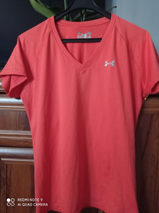 Under Armour Koszulka t-shirt damska  L stretch usa HIT! gym czerwona