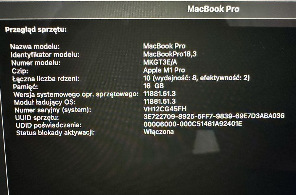 Macbook Pro 14 M1 1 TB