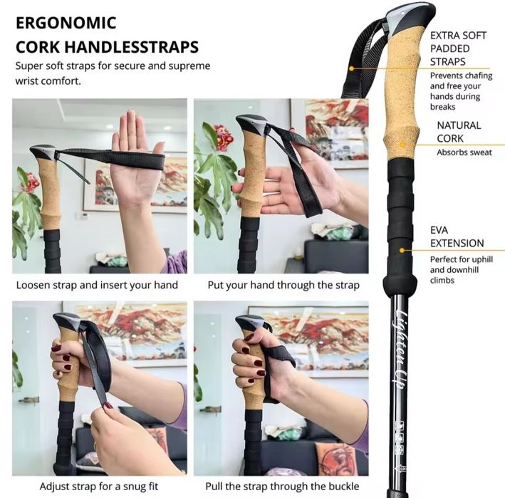 Nowe Kije trekkingowe duraluminium