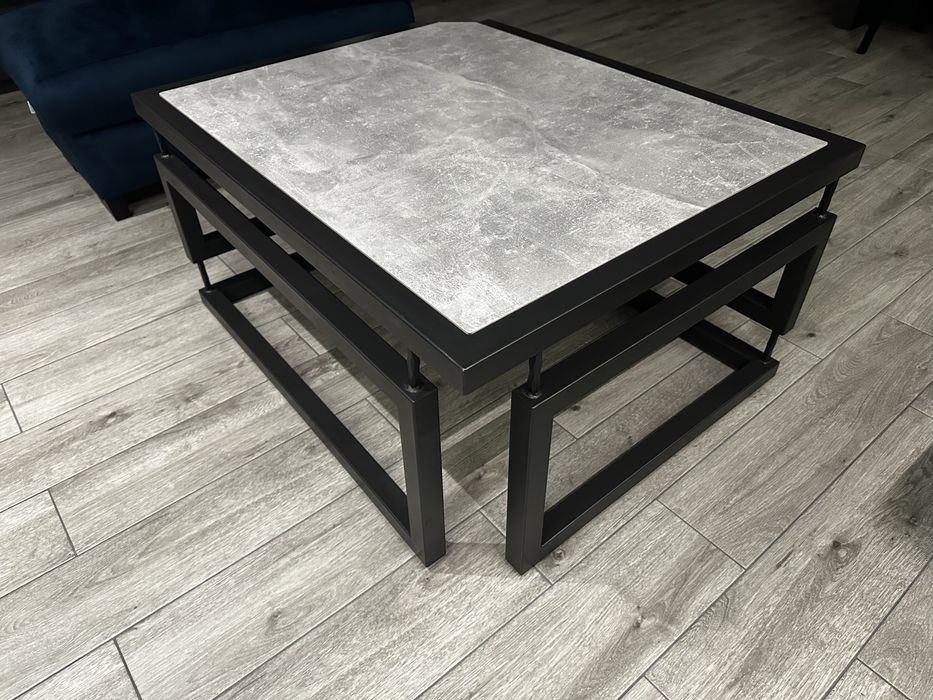 stolik kawowy infinity cube antracyt concrete industrial loft