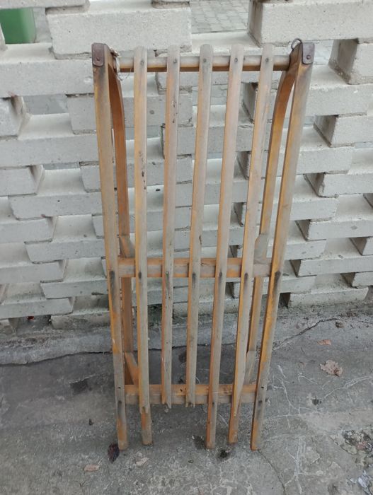 Retro sanki drewniane PRL