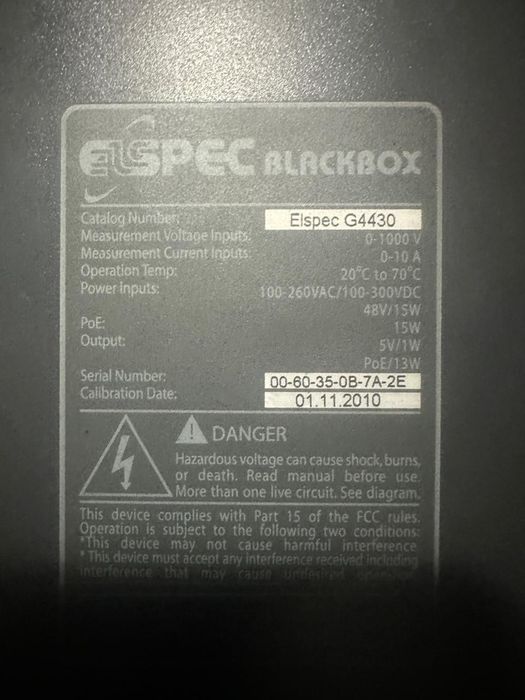 Стационарный анализатор качества электроэнергии Elspec BlackBox G4430