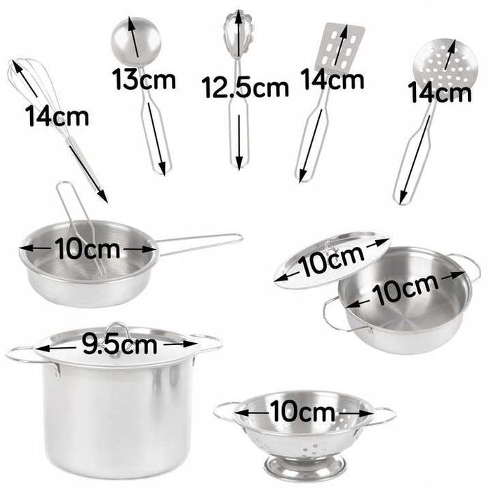 Zestaw garnków kuchennych dla dzieci z plecakiem Kinderplay