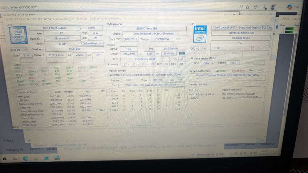 Laptop Lenovo IdeaPad 100
