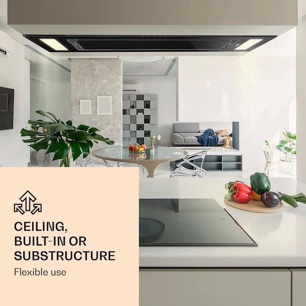 Витяжка вбудована стельова з Німеччини Klarstein Remy 90 см 10031996