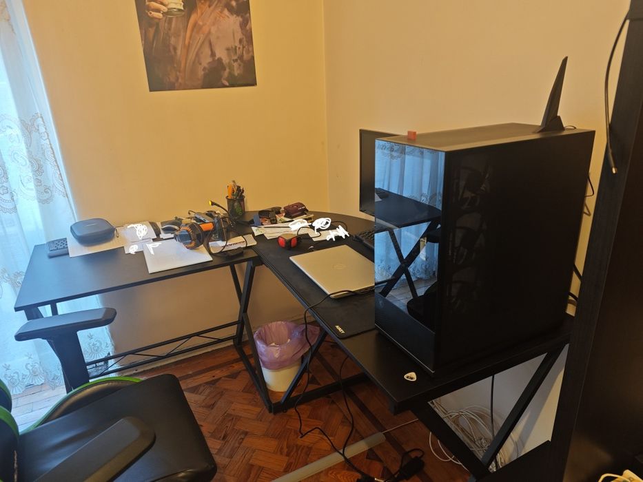 Secretária de canto, mesa em L