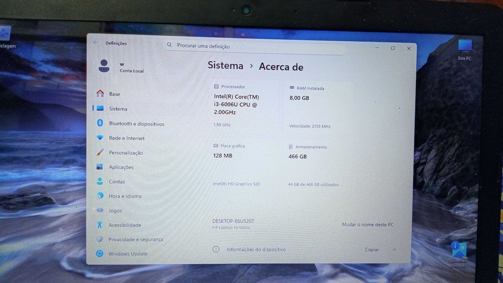 HP Notebook  14-bs001np  core I3