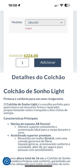 Colchão de Sonho Light