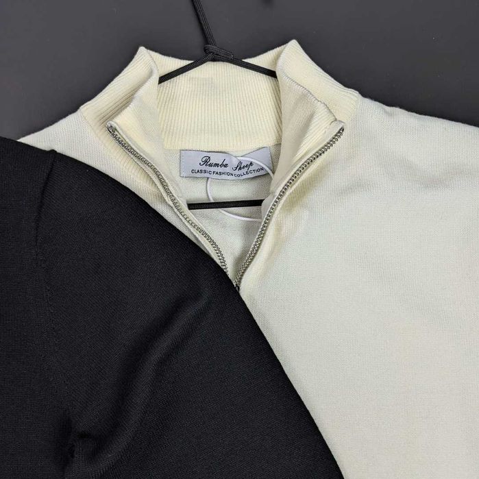 Чоловіча зіп кофта, чоловічий светр, мужская кофта 1/3 зип, свитер