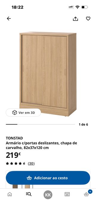 Ikea Tonstad 2 peças