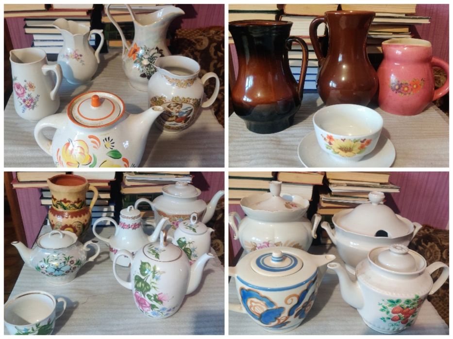 Сервіз, глечикі, кувшини та інший посуд