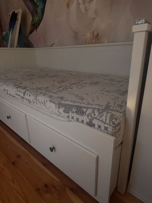 Łóżko hemnes ikea z materacem