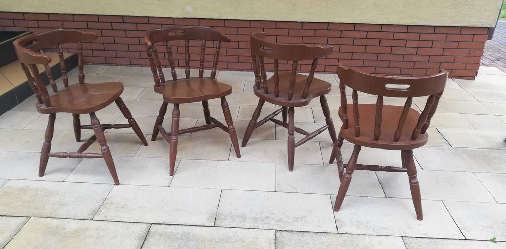 Krzesła art deco PRL stare krzesło stylowe fala gięte thonet
