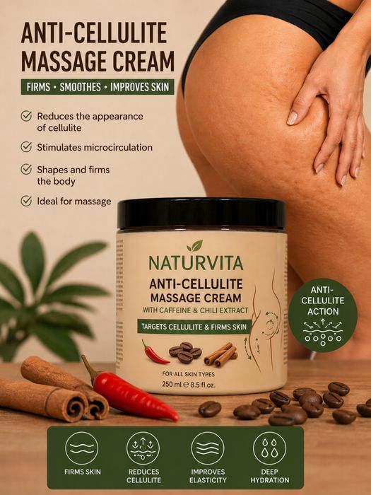 Naturvita – Intensywny koncentrat antycellulitowy do masażu i body wrappingu