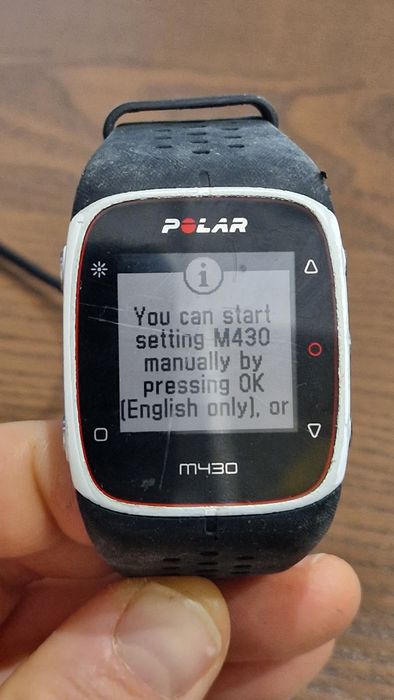 Polar M430 biały - nowy czarny pasek - GPS- bardzo dobry stan