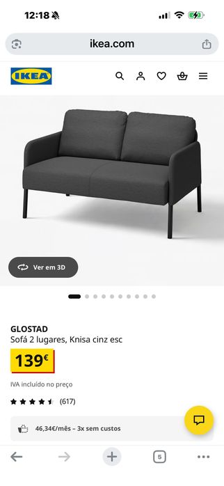 Vendo sofá de 2 lugares