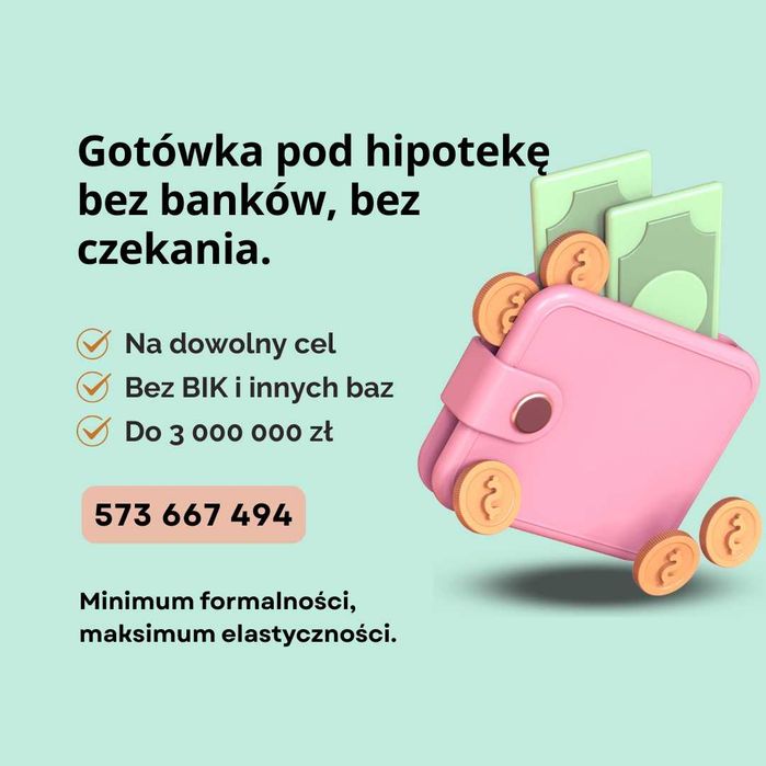 Pożyczki pod zastaw nieruchomości – bez sprawdzania BIK, KRD, ZUS i US