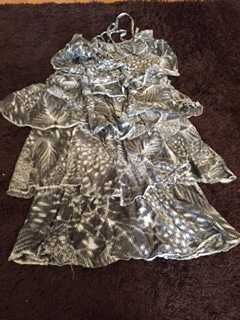 vestido cantao tamanho s tons cinzento