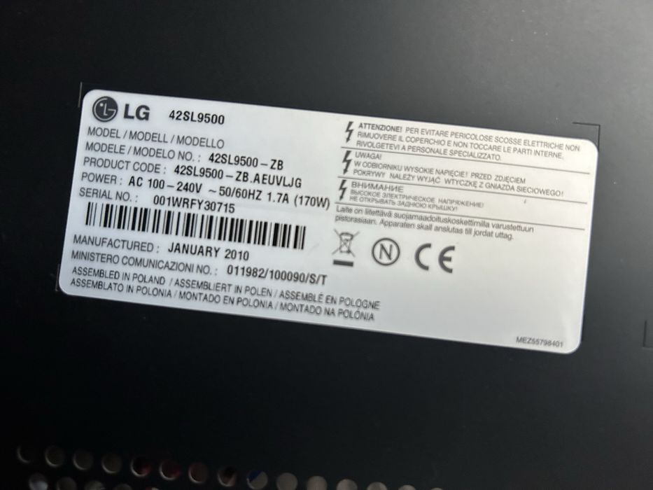 Telewizor LG 42SL9500 + pilot