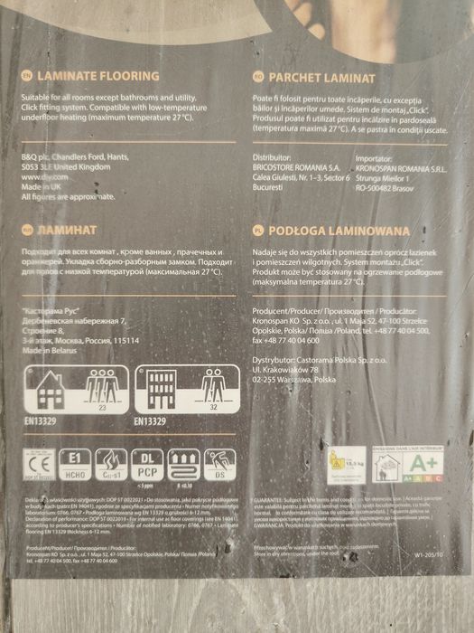 Panele podłogowe laminowane 65zł za 1 opakowanie