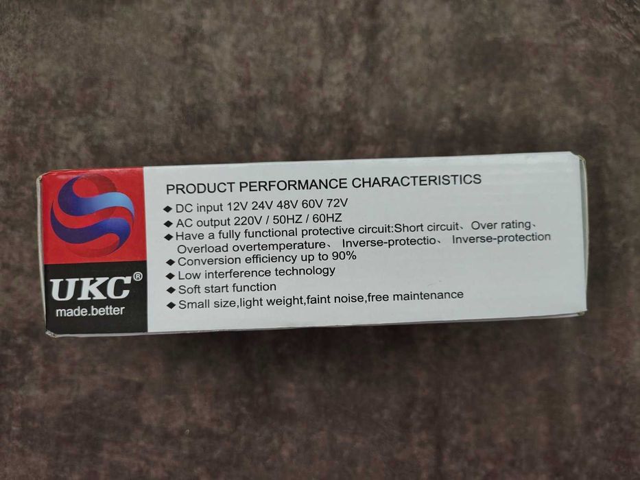 Автомобильный инвертор UKC 1000W преобразует 12V постоянного тока от аккумулятора в 220V