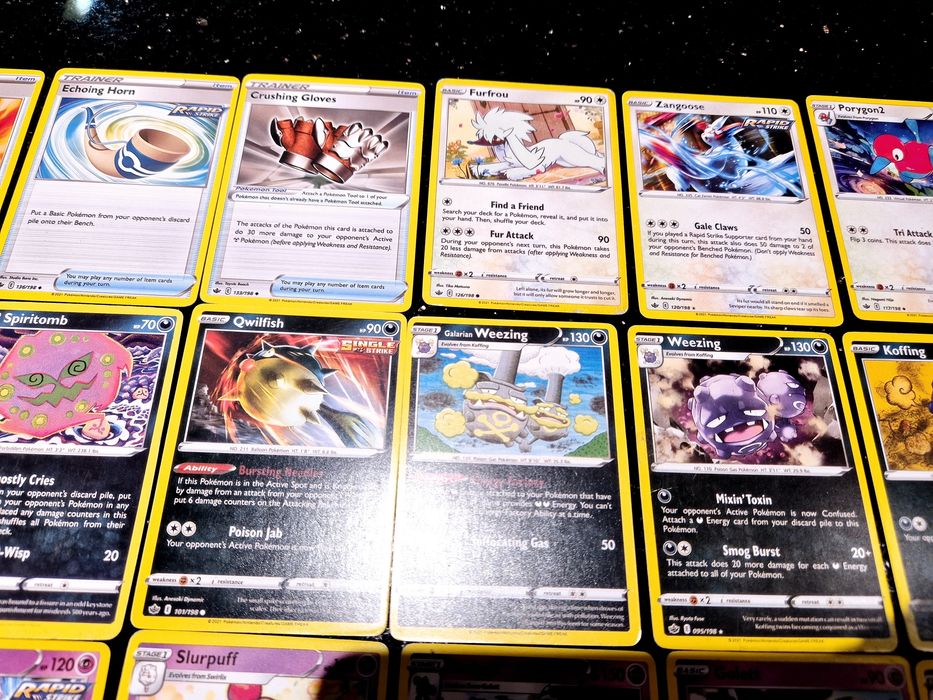 Karty Pokemon 55 sztuk rok 2021 zestaw 55/198 pudełko Flaaffy Lairon