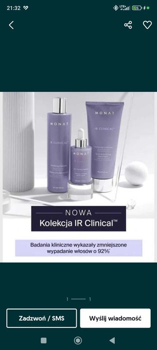 Ir Clinical Monat szampon odżywka na wypadanie włosów