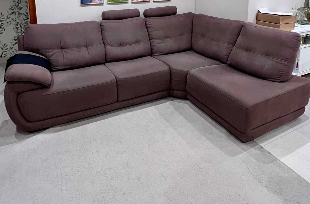 Sofá Chaise Longue Castanho de Qualidade | Fabrico Paços de Ferreira | Excelente Estado