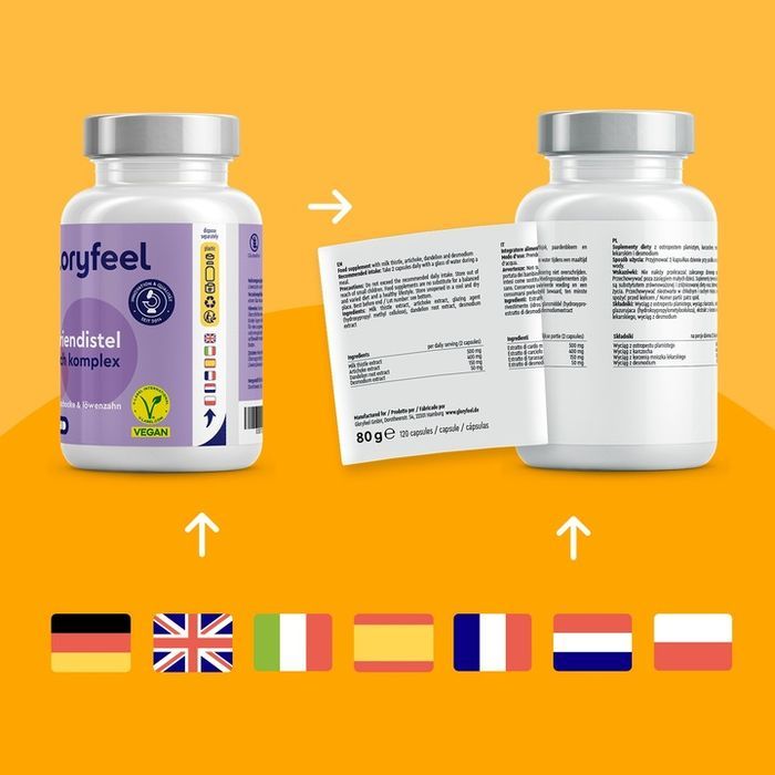 ostropest plamisty kapsulki 500 mg z karczoch i mniszek lekarski gloryfeel