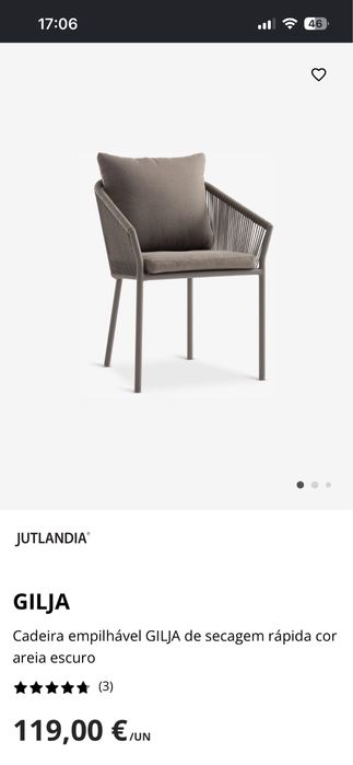 Cadeiras de jardim novas a estrear