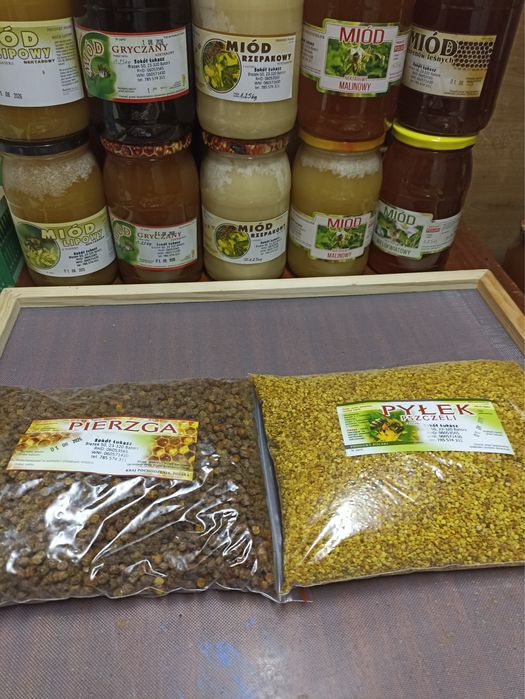 Zestaw produktow z własnej pasieki