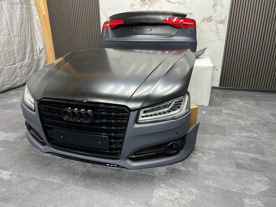 обвес audi s8 a8 d4 2010-2014 года Комплект рестайлинга Бампер фара
