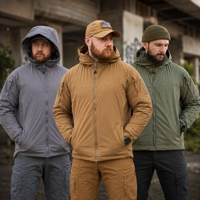 Зимова тактична куртка YINREN SCORPION Койот Олива Сіра мікропуховик / Куртка зимова, мікро пуховик YINREN WolfHound Grey