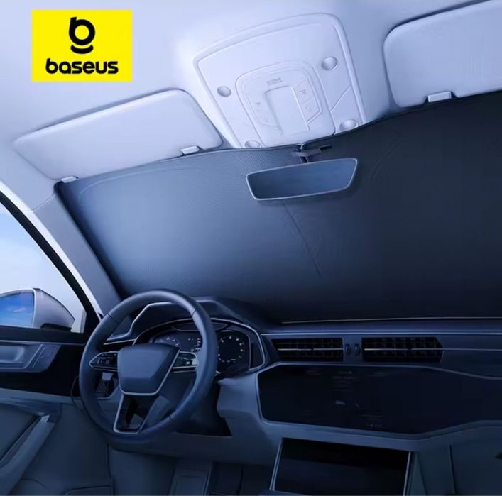 Baseus сонцезахисна шторка, екран, парасоля,парасолька, зонт Baseus GoTrip DT1 Single Car Windshield Sunshade (C0118200) на лобове скло авто