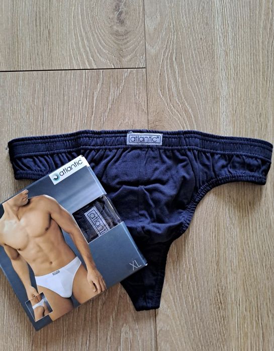 Stringi męskie Atlantic, rozmiar XL, granatowe 1szt