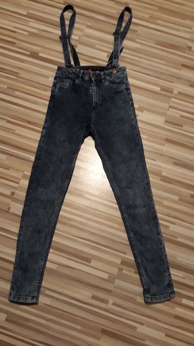 Świetne spodnie z szelkami H&M XS
