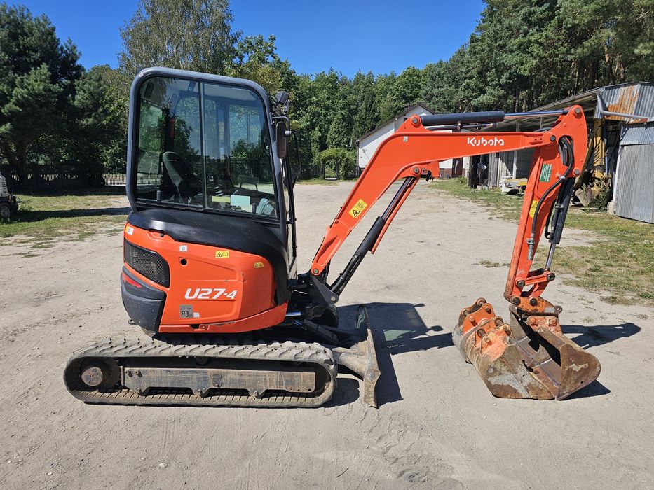 Minikoparka KUBOTA U27-4, rok 2020, 2500mth, jak volvo ecr25, jcb 8025, 8026, kx27