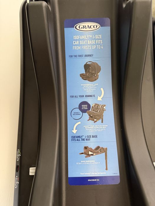 Cadeira auto graco ascent RF (contramarcha) com base isofix regulavel