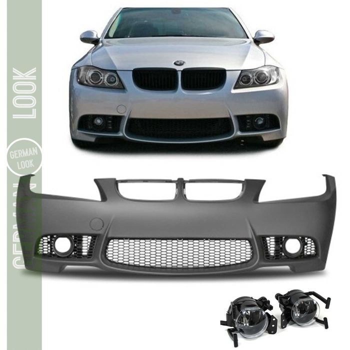 Para-choques Pack M BMW Série 3 E90 E91 05-08 + faróis de nevoeiro