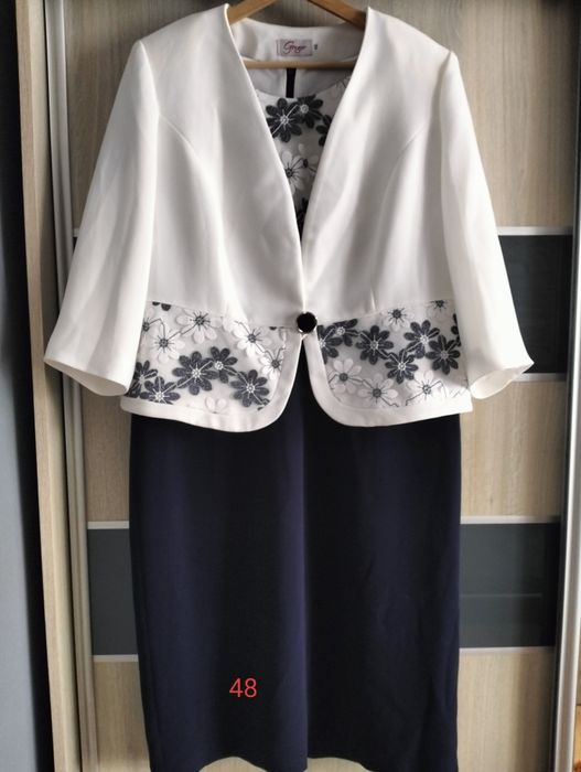 Komplet wizytowy damski - sukienka i żakiet