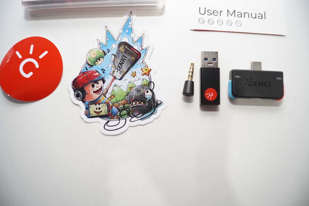 GENKI Adapter audio Bluetooth Nintendo Switch bezprzewodowy PS4 USB-C