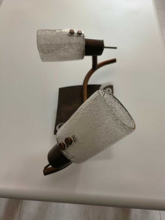 Foco 2 luzes de cor bronze