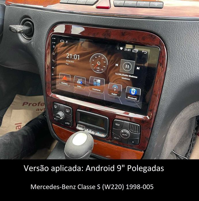 Rádio 2DIN 9" Mercedes • S • SL • R • W220 W230 W251 • Android 4+64GB